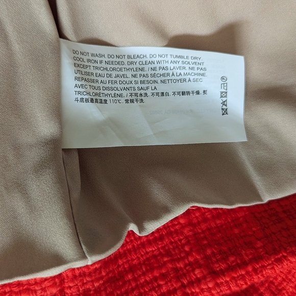 Theory Skirt Mini High Waisted Cotton Tweed Side Zip Lined Grenadine Red 8 NWT - Picture 13 of 16